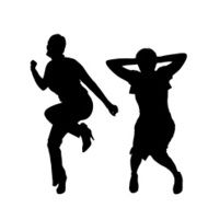 Vector silhouette of a woman N303