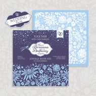 Floral wedding card N2