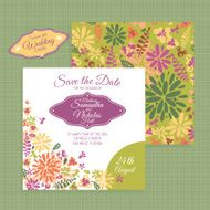 Floral wedding card N3