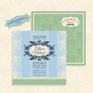 Floral wedding card N6