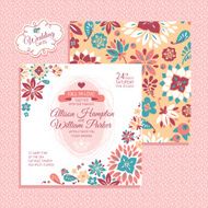 Floral wedding card N7