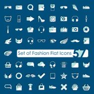 Set of fashion flat icons N19