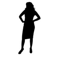 Vector silhouette of a woman N316