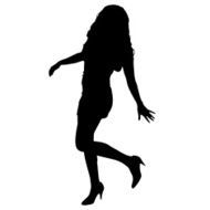 Vector silhouette of a woman N319