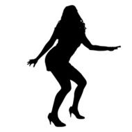 Vector silhouette of a woman N320