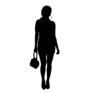 Vector silhouette of a woman N321
