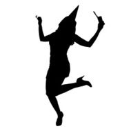 Vector silhouette of a woman N322