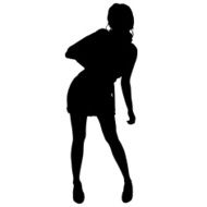 Vector silhouette of a woman N323