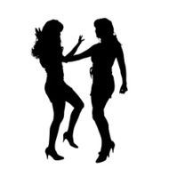Vector silhouette of a woman N338