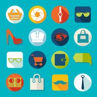 Set of fashion flat icons N26