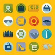 Set of fashion flat icons N28