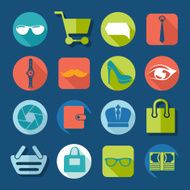 Set of fashion flat icons N29