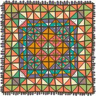 Patchwork pattern carpet in free style