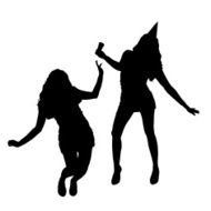 Vector silhouette of a woman N342