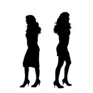 Vector silhouette of a woman N343