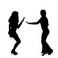 Vector silhouette of a woman N344