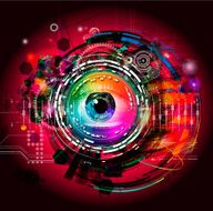 Eye on colored background N2