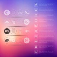 fashion infographic with unfocused background N27