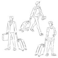 man with suitcase