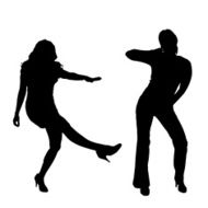 Vector silhouette of a woman N351
