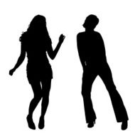 Vector silhouette of a woman N352