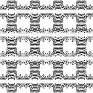 Black vector tribal ethnic pattern N3