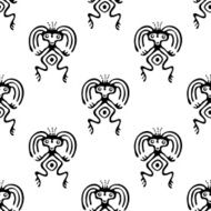 Black vector tribal ethnic pattern N4