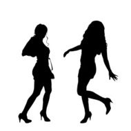 Vector silhouette of a woman N357