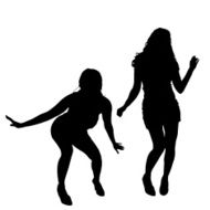 Vector silhouette of a woman N358