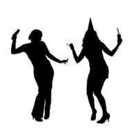 Vector silhouette of a woman N361