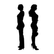 Vector silhouette of a woman N367