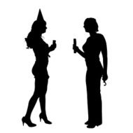 Vector silhouette of a woman N370
