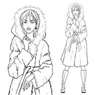 Series - Woman in fur coat N5