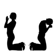 Vector silhouette of woman N37