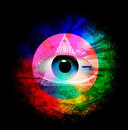 Eye on colored background N3