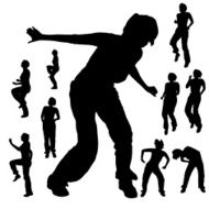 Vector silhouette of a woman N371