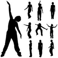 Vector silhouette of a woman N373