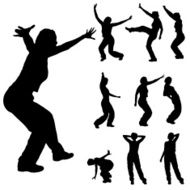 Vector silhouette of a woman N374