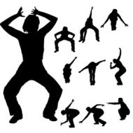 Vector silhouette of a woman N375