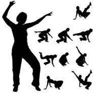 Vector silhouette of a woman N376