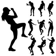 Vector silhouette of a woman N378