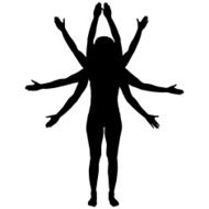 Vector silhouette of a woman N380
