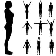 Vector silhouette of woman N38