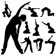 Vector silhouette of woman N39