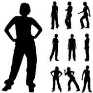 Vector silhouette of a woman N382