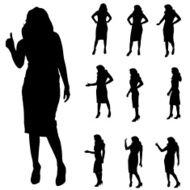 Vector silhouette of a woman N383