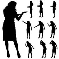 Vector silhouette of a woman N385