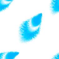 Seamless pattern with blue feathers soft and fluffy