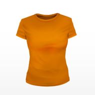 blank women T-shirt in orange