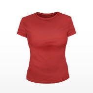 blank women T-shirt in red